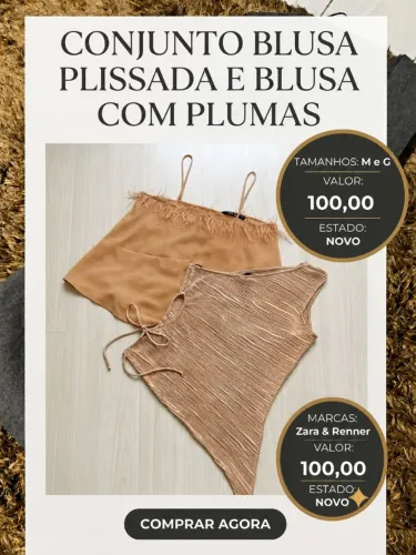 Conjunto de blusas femininas