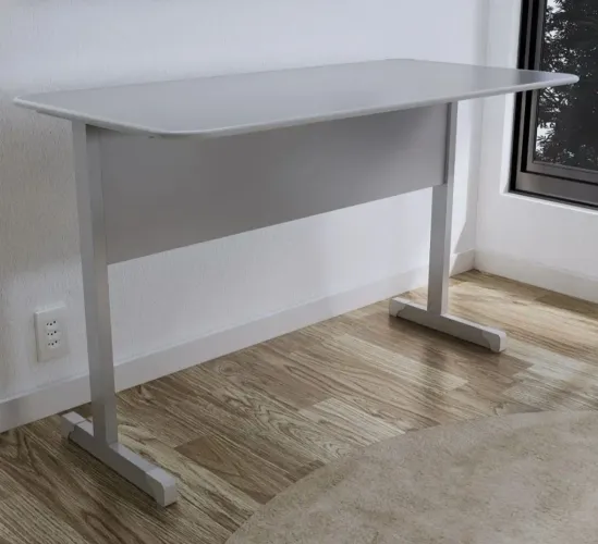 Mesa Escrivaninha para escritório  - cinza - Sem Gaveta