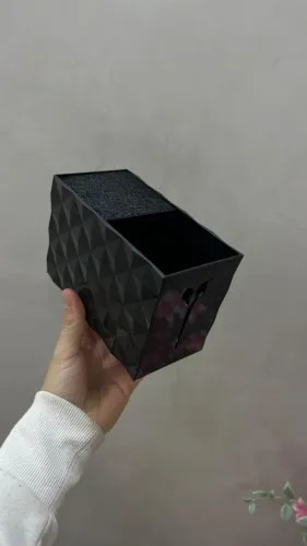 Porta tesoura duplo preto profissional para cabeleireiro e barbeiro