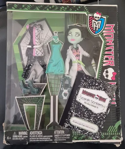 Monster High Scarah Screams I Love Fashion + diário artesanal