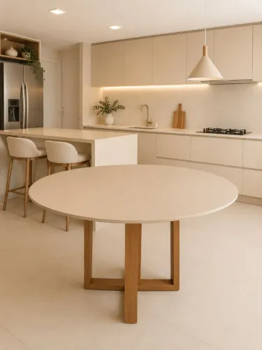 Mesa de Jantar Redonda Moderna - Elegância e Sofisticação para Seu Ambiente