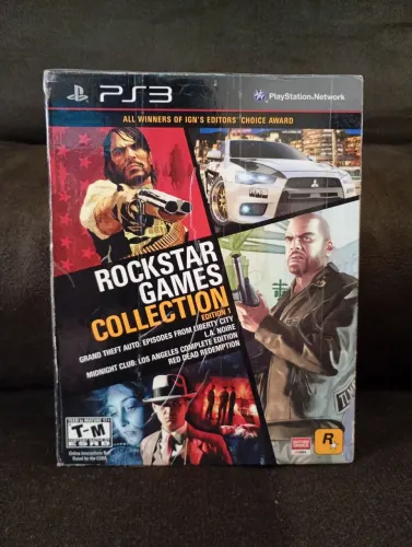 Box Rockstar Games Collection PS3 (GTA 4, L.A noir, midn club lacrad e RDR Playstation 3)