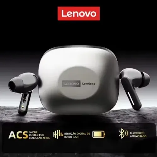 Fone Bluetooth Lenovo Thinkplus LE209 TWS BRANCO. Entrego!