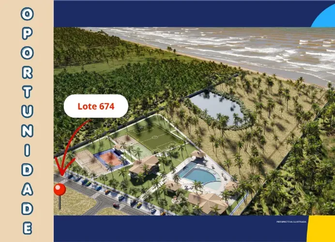 Lote Beira-Mar - Malibu Resindence (Cond. Fechado) - Bem próximo ao Clube da Praia