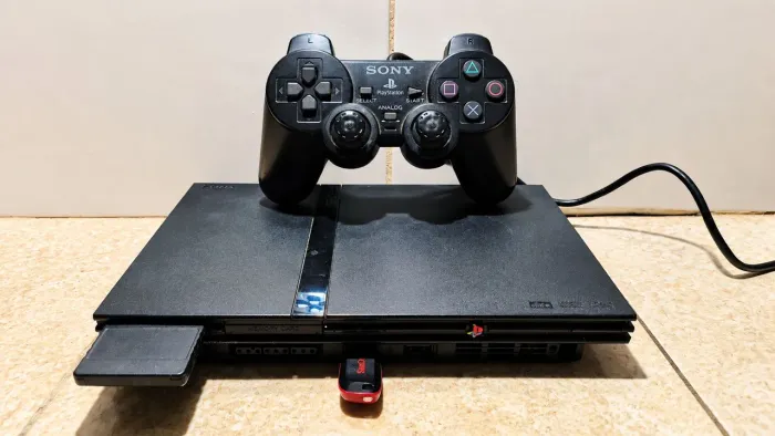 PS2 completo com jogos - 2 controles originais