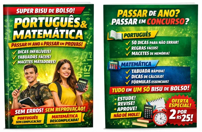 Aulas particulares de português e matemática.