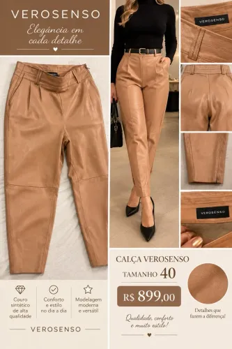 Calça de couro