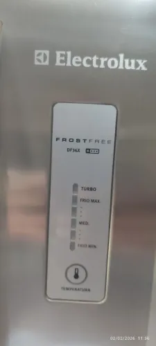 Geladeira Electrolux Frost Free DF36X inox painel blue touch l