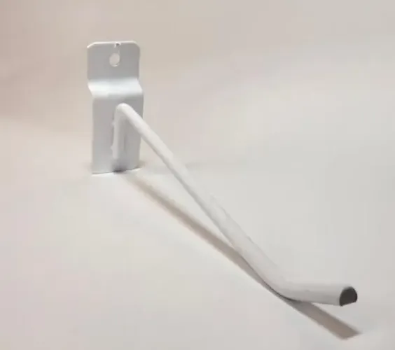 30 Ganchos para painel canelado 15cm branco