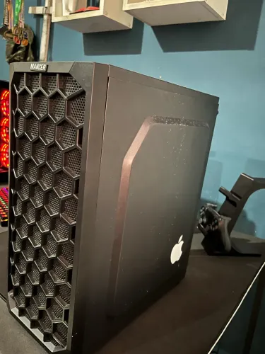 Gabinete Gamer Mancer Hexer, Rainbow, Mid-Tower, Lateral De Vidro, Com 3 Fans