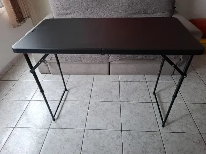 Mesa Dj Portátil Dobrável vira maleta com alça