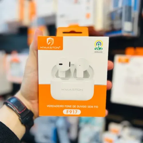 Fone Bluetooth H'Maston F917 V5.4 Sem Fio | Som de Alta Qualidade | Loja Play Store Eletrô