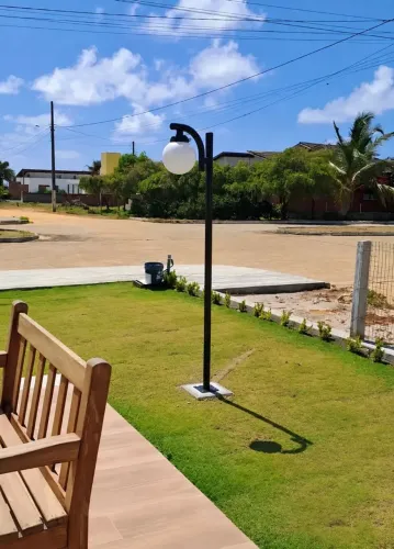 Poste De Jardim Curvo Com Globo