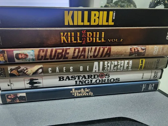 Coleção 6 DVD Kill Bill clube da luta Jackie bastardos