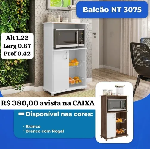 Balcão NT 3075 e fruteira Produto novo na CAIXA