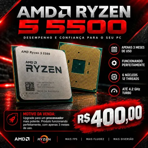 Processador AMD ryzen 5 5500