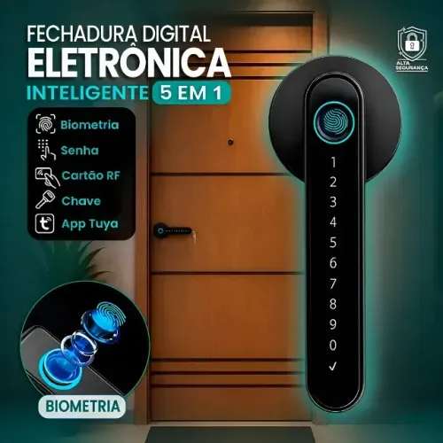 Fechadura Digital Biometria Senha Cartão Rf Chave E App