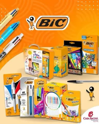 Lote Completo Produtos BIC Originais Ideal Para Revenda e Papelarias