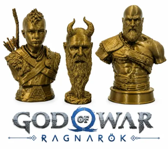 Coleção God of War Ragnarok - Jogos/Busto