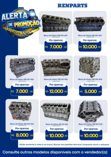 Bloco do Motor Para Caminhão em Promoção na Renparts