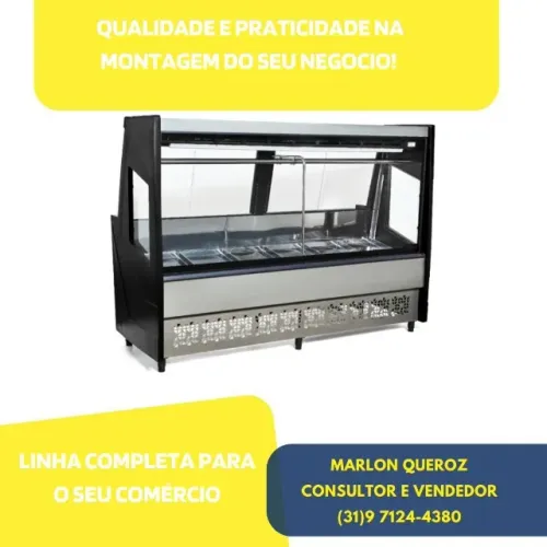 Balcão de Carnes 2M Preto Polar 127V