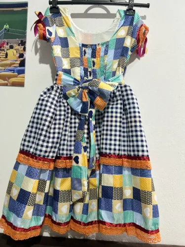 ? VESTIDO JUNINO QUADRICULADO À VENDA ?