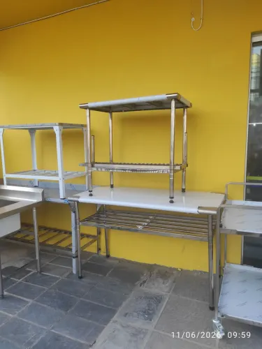 Bh pia e mesa de inox para cozinha industrial