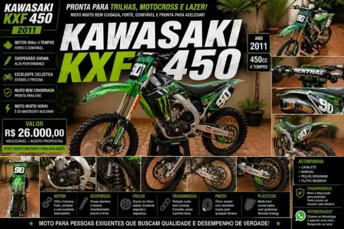 OPORTUNIDADE - KAWASAKI OFICIAL KX 450