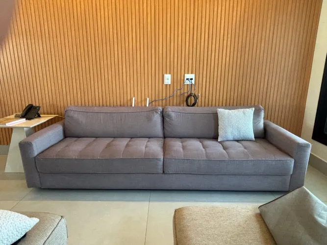Sofá Cinza 3/ 4 Lugares 270cm Líder Interiores