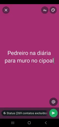 Pedreiro na diária