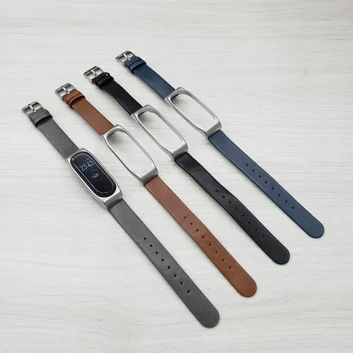 Pulseira de couro para miband 3 e miband 4