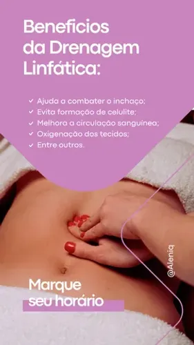 Drenagem linfática atendimento à domicílio 