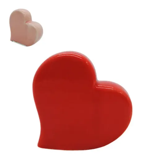 Enfeite Coracao De Porcelana Gdr0502 10,5x10,5cm X3cm