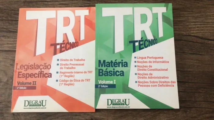 Livros TRT Técnico - Legislação Específica e Matéria Básica - 2ª Edição