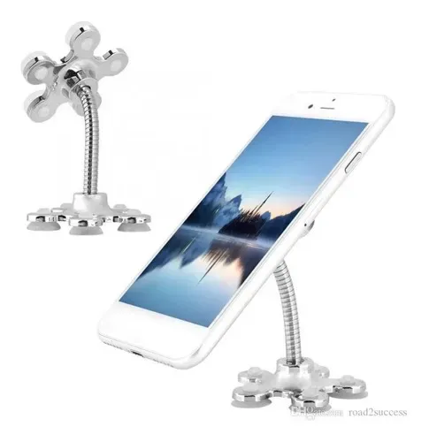 Suporte Celular de Mesa Ventosa 360º Flor - WZetta