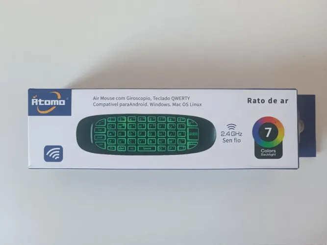 Air Mouse com Teclado QWERTY - Atomo