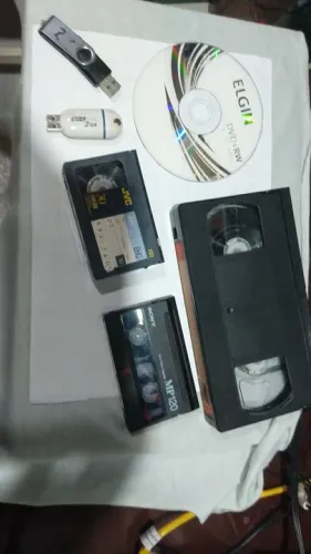 Conversão gravação de fitas Videocassete Filmadoras para Pendrive mp4