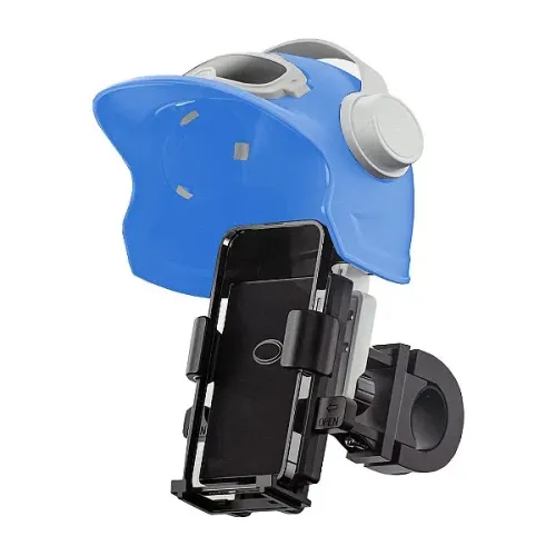 Suporte de Celular para Moto com Capacete, Proteção Solar e Chuva - Tomate 