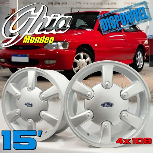 Roda aro 15 Ford escort Ghia Mondeo prata 4x108 jogo novo