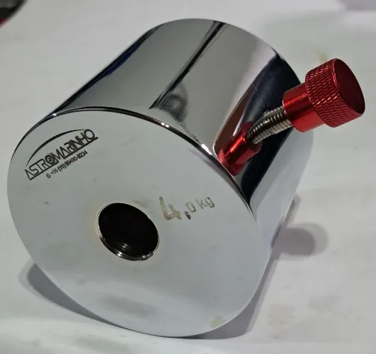 Contra Peso de 4kg, cromado e personalizado p/ Montagens Equatoriais