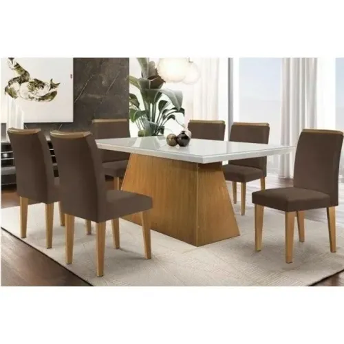 Mesa de Jantar com 6 cadeiras!! Rf7552m