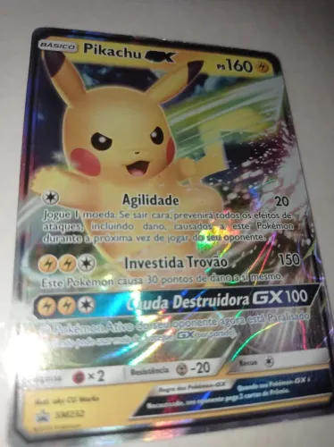 Carta de Pokémon Pikachu.