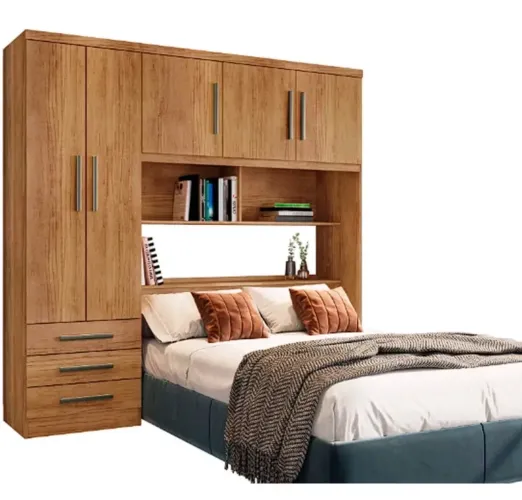 Roupeiro Modulado Casal com Cabeceira Baú p54