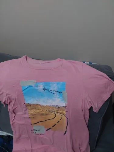 Camiseta Masculina, Hering, Rosa e Bege clara 