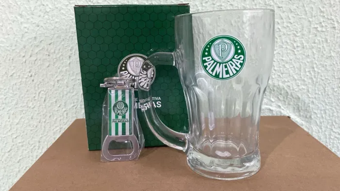 CANECA DE CHOPP + CHAVEIRO DO PALMEIRAS OFICIALal