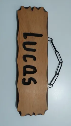 Placa de Madeira Personalizada - Lucas