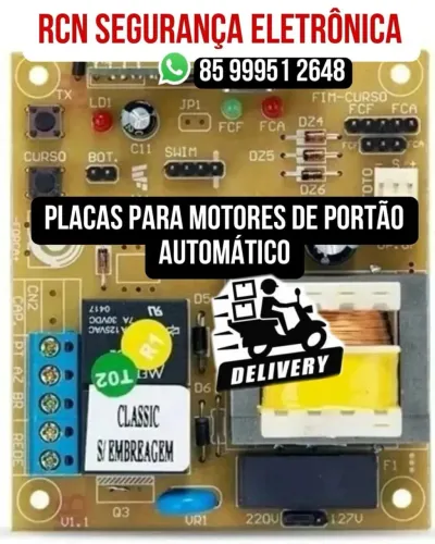 PLACAS PARA MOTOR DE PORTÃO