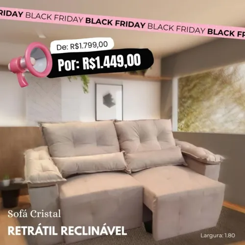 PROMOÇÃO URGENTE - Sofá RETRÁTIL RECLINÁVEL Direto da Fábrica Bege