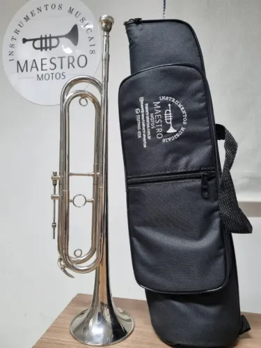 Corneta c/Gatilho Fanfarra Quasar Mib c/ Bocal e Bag - 10X cartão - Envio p/ todo Brasil