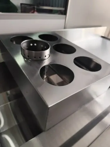 Cesto Porta-Talheres em Aço Inox - Organização para Cozinhas Comerciais